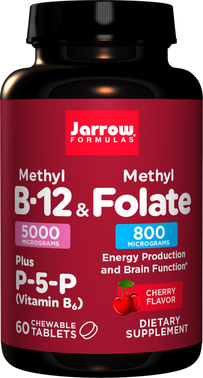Jarrow Formulas Methyl B-12 & Methyl Folate Cherry